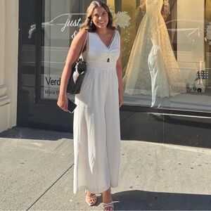 White Linen Jumpsuit